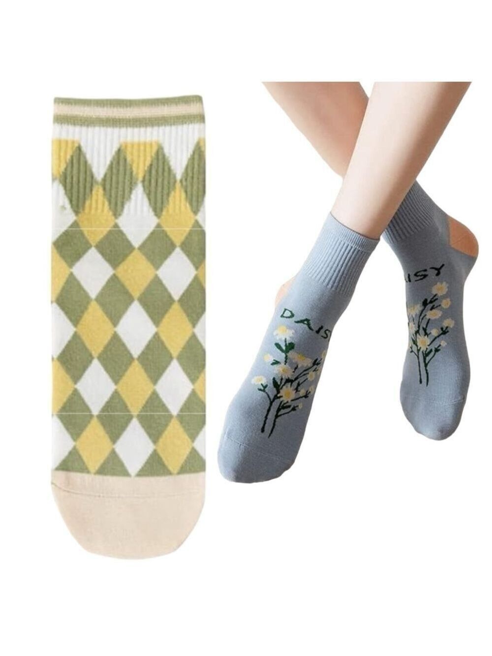 WOMENS Crew Socks Casual Cotton Cute Fun Novelty Girl Thin Dress Socks Sz 5-9